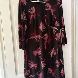 Tommy Hilfiger Pink Sheath Dress 3/4 Sleeve Crew Neck